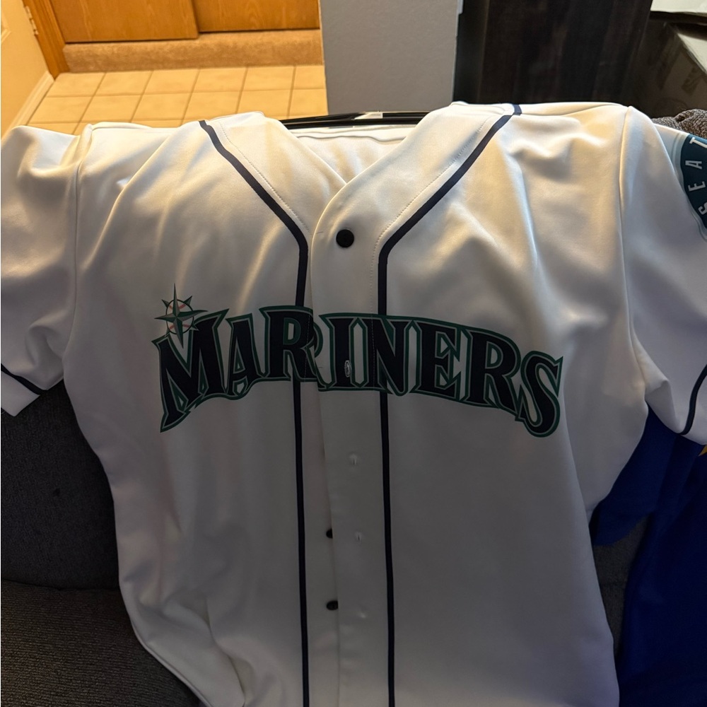 White Mariners Baseball Jersey